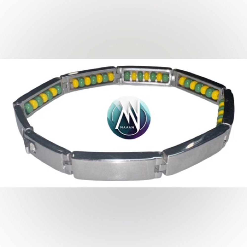 Stainless steel ilde deOrula Bracelet (Czech Beads) yoruba religion africana